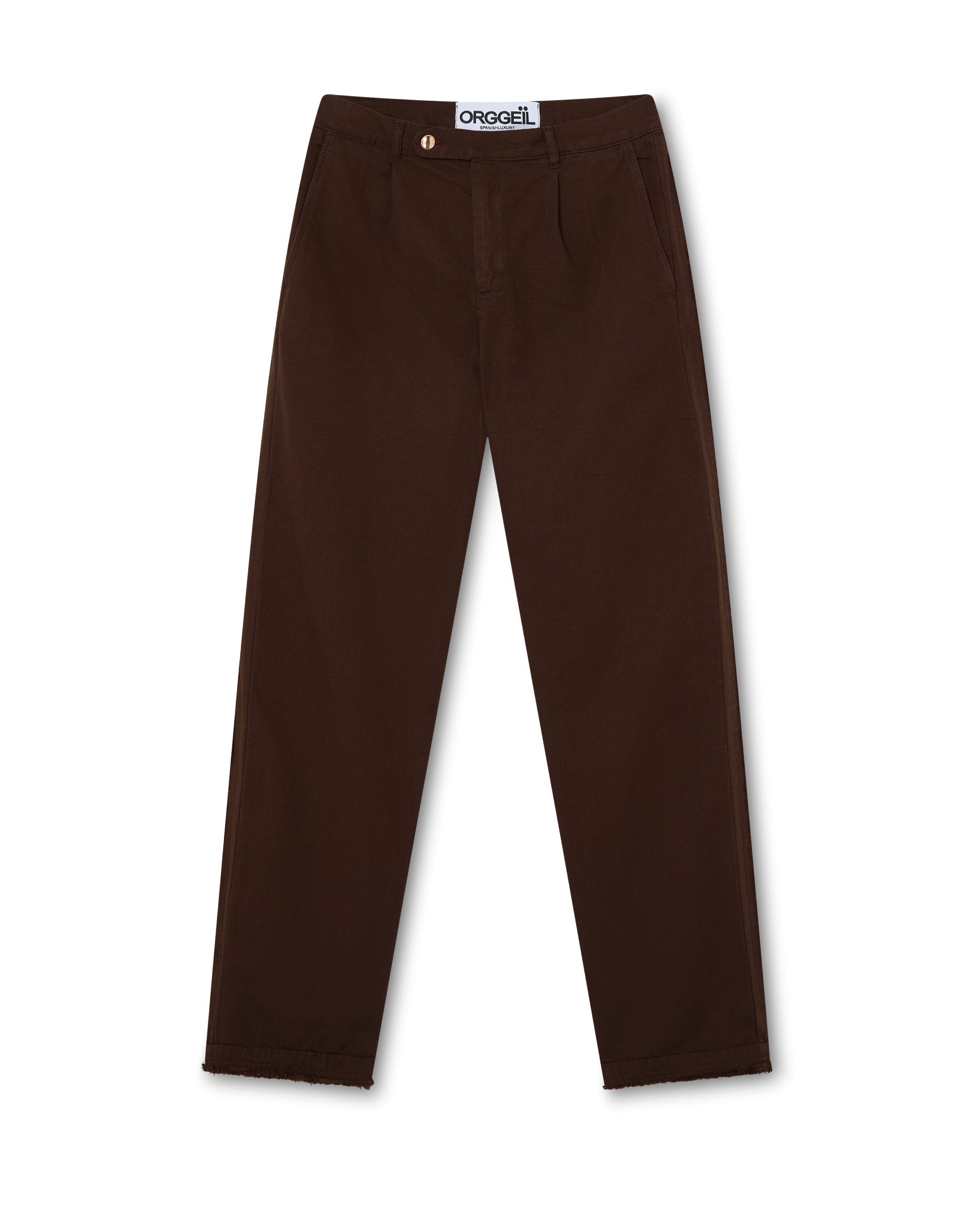CASTIZO ÀTELIER STRAIGHT LEG BROWN PANTS | ORGGEÏL