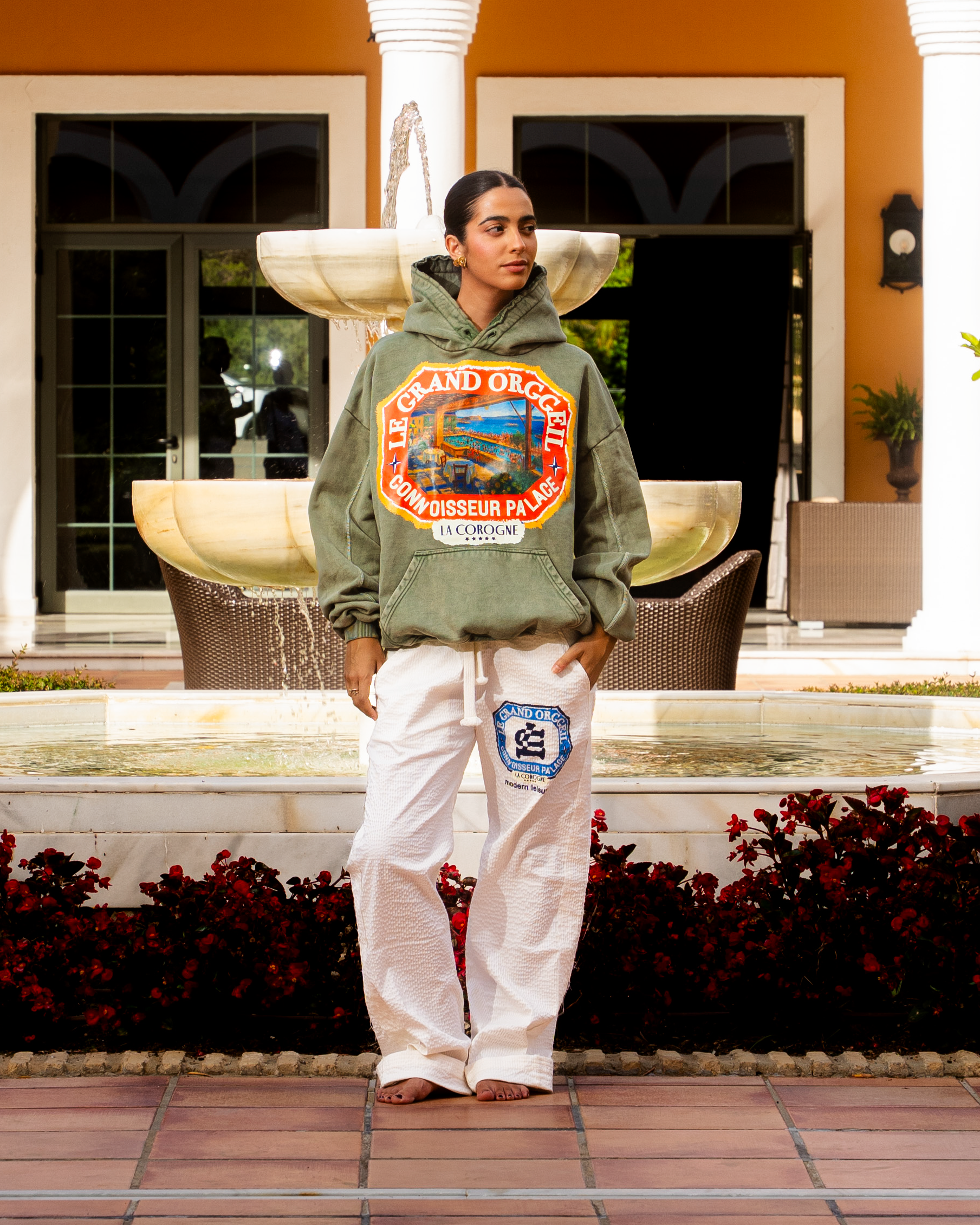 トップス greatLAnd CLUNKERS HOODIE PAINTED SOLANA PALACE HEAVY HOODIE – ORGGEÏL