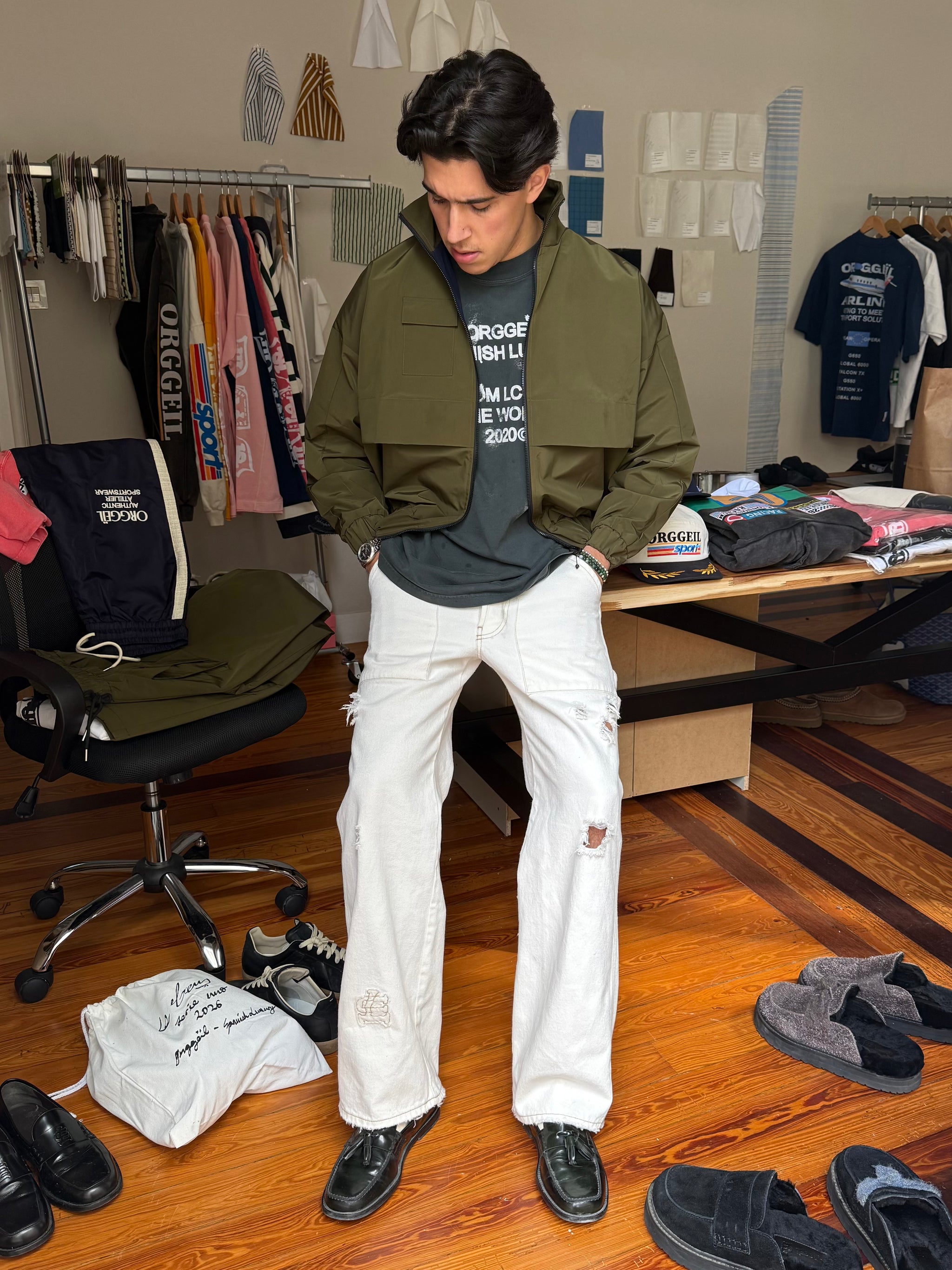 LE CONNOISSEUR REINFORCED NYLON TRACKJACKET – ORGGEÏL